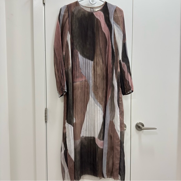 Wilfred women’s summer Midi long sleeves Dress in ink painting xxs - Picture 2 of 11